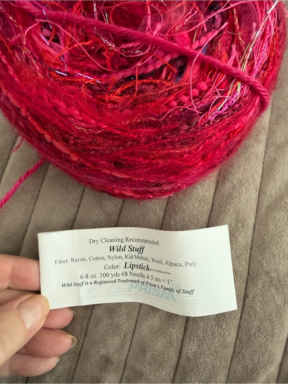'Prism “ wild stuff Lipstick' Red Yarn Ball